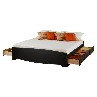 Mate's Platform 6 Drawer Storage Bed King Black - Prepac 6 Mate's Platform 6 Drawer Storage Bed King Black - Prepac - Image 4
