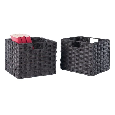29.21" 3pc Leo Storage Shelf With Baskets Espresso/Chocolate - Winsome 12 29.21" 3pc Leo Storage Shelf With Baskets Espresso/Chocolate - Winsome - Image 10