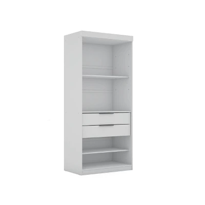 Mulberry 1 Open Sectional Closet White - Manhattan Comfort 7 Mulberry 1 Open Sectional Closet White - Manhattan Comfort - Image 5