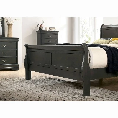 6pc Sliver Sleigh Bedroom Set - HOMES: Inside + Out 10 6pc Sliver Sleigh Bedroom Set - HOMES: Inside + Out - Image 8