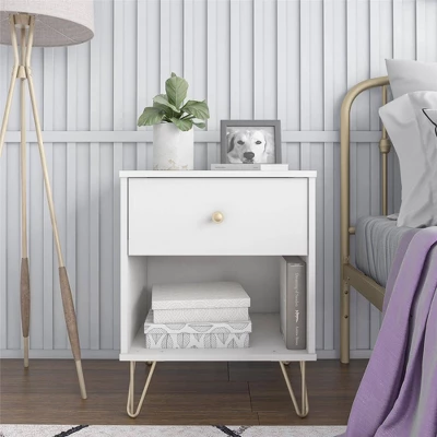 Finley Nightstand White - Novogratz 3 Finley Nightstand White - Novogratz