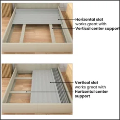 Continental Sleep, 0.75-Inch Heavy Duty Vertical Mattress Support Wooden Bunkie Board/Slats With Cover