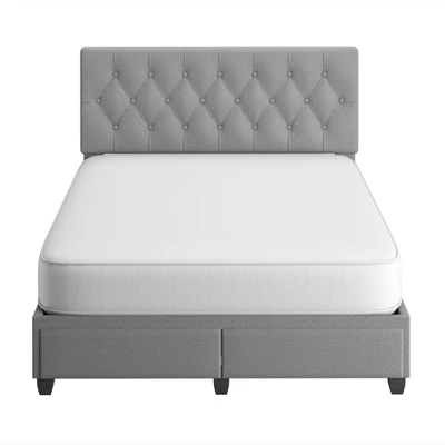 Henley Linen Tufted Upholstered Platform Bed With Storage Drawers - Eco Dream 9 Henley Linen Tufted Upholstered Platform Bed With Storage Drawers - Eco Dream - Image 7