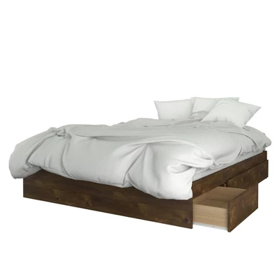 Queen 3pc Rubicon Platform Bed Set Truffle - Nexera 5 Queen 3pc Rubicon Platform Bed Set Truffle - Nexera - Image 3