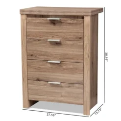Laverne Modern And Contemporary Oak Finished 4 Drawer Chest Brown - Baxton Studio 15 Laverne Modern And Contemporary Oak Finished 4 Drawer Chest Brown - Baxton Studio -Bedroom Home Store GUEST 3bc9b5d1 233c 4116 8166 e7e01bc98a78