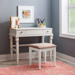 Adler Vanity Set White - Linon 26 Adler Vanity Set White - Linon -Bedroom Home Store GUEST 3d16d01b 5c13 40bd 96ba 406abbb04c73