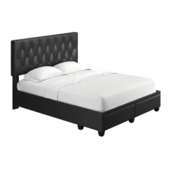 Full Veronica Tufted Faux Leather Upholstered Platform Bed With Storage Drawers Black - Eco Dream 11 Full Veronica Tufted Faux Leather Upholstered Platform Bed With Storage Drawers Black - Eco Dream -Bedroom Home Store GUEST 3d52ce12 9125 4e98 9808 251b86db8be0