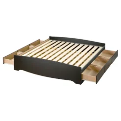 Mate's Platform 6 Drawer Storage Bed King Black - Prepac