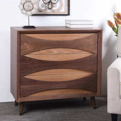 3 Drawer Chest With Contrasting Drawer Panels Walnut - StyleCraft 9 3 Drawer Chest With Contrasting Drawer Panels Walnut - StyleCraft - Image 7