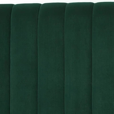 Queen Teagan Channel Upholstered Headboard Emerald Green - Lifestorey 4 Queen Teagan Channel Upholstered Headboard Emerald Green - Lifestorey - Image 2