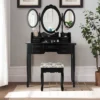 Tangkula Tri-Folding Mirror Vanity Makeup Set Dressing Table & Stool Unit W/ 7 Drawer 2 Tangkula Tri-Folding Mirror Vanity Makeup Set Dressing Table & Stool Unit W/ 7 Drawer -Bedroom Home Store GUEST 417fe710 fc5d 46cb 92b9 f64c411c15f4