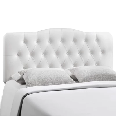Annabel Full Upholstered Vinyl Headboard White - Modway 4 Annabel Full Upholstered Vinyl Headboard White - Modway - Image 2