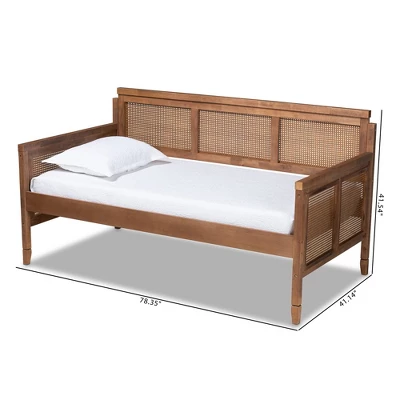 Twin Toveli Wood Daybed Ash Walnut - Baxton Studio 9 Twin Toveli Wood Daybed Ash Walnut - Baxton Studio - Image 7