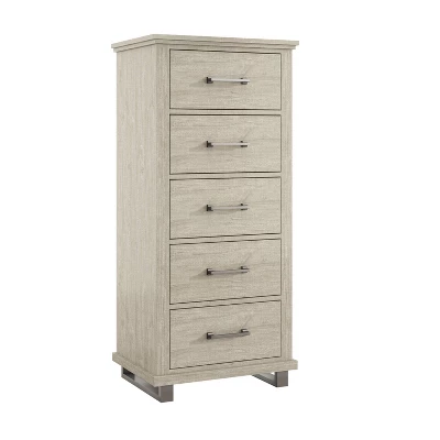 Set Of 2 24" 5 Drawer Chest And 64" 9 Drawer Dresser Beige - Accent Furniture 3 Set Of 2 24" 5 Drawer Chest And 64" 9 Drawer Dresser Beige - Accent Furniture
