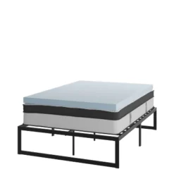 Flash Furniture 14 Inch Metal Platform Bed Frame With 12 Inch Pocket Spring Mattress In A Box And 3 Inch Cool Gel Memory Foam Topper 34 Flash Furniture 14 Inch Metal Platform Bed Frame With 12 Inch Pocket Spring Mattress In A Box And 3 Inch Cool Gel Memory Foam Topper -Bedroom Home Store GUEST 44abbc70 3035 4edb 8e85 43888c0f2fd5