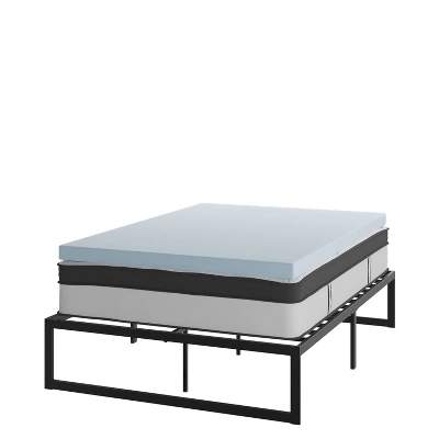 Flash Furniture 14 Inch Metal Platform Bed Frame With 12 Inch Pocket Spring Mattress In A Box And 3 Inch Cool Gel Memory Foam Topper 18 Flash Furniture 14 Inch Metal Platform Bed Frame With 12 Inch Pocket Spring Mattress In A Box And 3 Inch Cool Gel Memory Foam Topper - Image 16