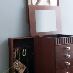 Tierra Contemporary Jewelry Armoire Merlot Brown - Powell Company 25 Tierra Contemporary Jewelry Armoire Merlot Brown - Powell Company -Bedroom Home Store GUEST 4585381b 5939 4db1 ae80 18dc11615b0f