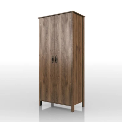 Andreasson Wardrobe Closet Distressed Walnut - HOMES: Inside + Out 9 Andreasson Wardrobe Closet Distressed Walnut - HOMES: Inside + Out - Image 7