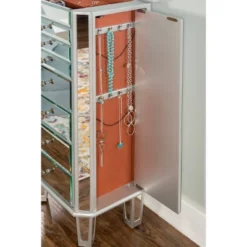 Aislin Jewelry Armoire Mirror/Silver - Powell Company 23 Aislin Jewelry Armoire Mirror/Silver - Powell Company -Bedroom Home Store GUEST 45e2a104 1a3a 4f8d 8e3a 1794e7554e93