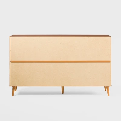 Mid-Century Modern Contoured 6 Drawer Dresser - Saracina Home 5 Mid-Century Modern Contoured 6 Drawer Dresser - Saracina Home - Image 4
