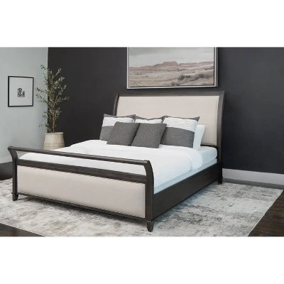 5pc Cindi Sleigh Bedroom Set Gray - Abbyson Living 4 5pc Cindi Sleigh Bedroom Set Gray - Abbyson Living - Image 2