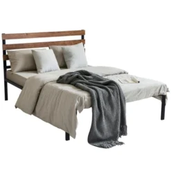 Costway Twin Size Metal Platform Bed Frame Mattress Foundation Wooden Headboard 19 Costway Twin Size Metal Platform Bed Frame Mattress Foundation Wooden Headboard -Bedroom Home Store GUEST 46efce4a f673 45a9 b3a4 0e2ece3ac832