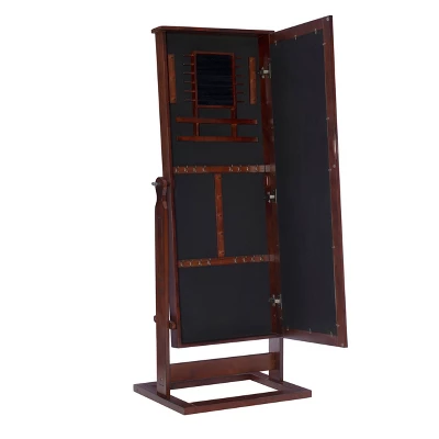 Chiara Cheval Mirror/Jewelry Wardrobe Walnut - Powell Company 4 Chiara Cheval Mirror/Jewelry Wardrobe Walnut - Powell Company - Image 2