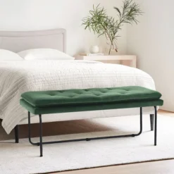 Nano 48" Upholstered Modern Double Layered Cushion Bedroom Bench - The Pop Maison 21 Nano 48" Upholstered Modern Double Layered Cushion Bedroom Bench - The Pop Maison -Bedroom Home Store GUEST 490d6672 c6f0 4b5f a135 48b465cdb2eb