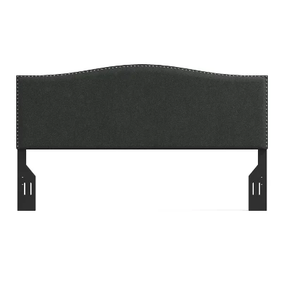 Glenwillow Home Kameli Nailhead Trim Camelback Upholstered Headboard 4 Glenwillow Home Kameli Nailhead Trim Camelback Upholstered Headboard - Image 2