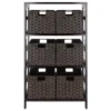 42" 7pc Leo Storage Shelf With Baskets Espresso/Chocolate - Winsome 1 42" 7pc Leo Storage Shelf With Baskets Espresso/Chocolate - Winsome -Bedroom Home Store GUEST 494bac0a 3222 4bf5 a1bc dce887093818