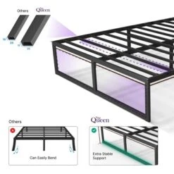 NapQueen Alpha Metal Platform Bed Frame 14" Height 14 NapQueen Alpha Metal Platform Bed Frame 14" Height -Bedroom Home Store GUEST 4a20b6b1 ef5f 4a51 a21c 03dc1f145d6e