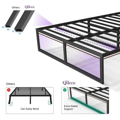 NapQueen Alpha Metal Platform Bed Frame 14" Height 7 NapQueen Alpha Metal Platform Bed Frame 14" Height - Image 5