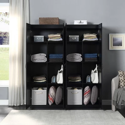 Set Of 2 Hopkins Modern 7 Shelf Freestanding Storage Closets - Manhattan Comfort 3 Set Of 2 Hopkins Modern 7 Shelf Freestanding Storage Closets - Manhattan Comfort - Image 2
