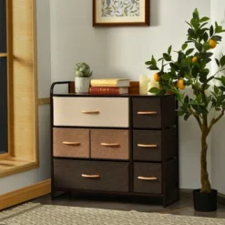 Costway 7-Drawer Dresser Storage 3-Tier Organizer Tower Steel Frame Wooden Top 13 Costway 7-Drawer Dresser Storage 3-Tier Organizer Tower Steel Frame Wooden Top -Bedroom Home Store GUEST 4cc69e2b 9048 4b5c 898f bf034f79f12d
