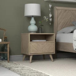 ELuxury Chevron Wood Nightstand With Drawer 17 ELuxury Chevron Wood Nightstand With Drawer -Bedroom Home Store GUEST 4e027a64 7551 48c2 9ff3 0e3561690506
