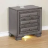 Rowland 3 Drawers Nightstand With USB Ports Gray - HOMES: Inside + Out 1 Rowland 3 Drawers Nightstand With USB Ports Gray - HOMES: Inside + Out -Bedroom Home Store GUEST 4f24fd45 dcce 4295 8537 2e073f3c54be