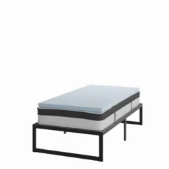 Flash Furniture 14 Inch Metal Platform Bed Frame With 10 Inch Pocket Spring Mattress In A Box And 2 Inch Cool Gel Memory Foam Topper 31 Flash Furniture 14 Inch Metal Platform Bed Frame With 10 Inch Pocket Spring Mattress In A Box And 2 Inch Cool Gel Memory Foam Topper -Bedroom Home Store GUEST 4f532ece cb47 407b 9002 83d1110e716a