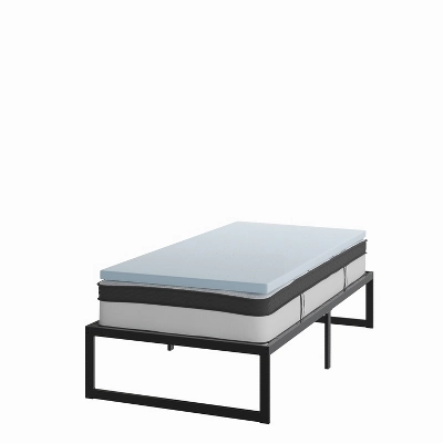 Flash Furniture 14 Inch Metal Platform Bed Frame With 10 Inch Pocket Spring Mattress In A Box And 2 Inch Cool Gel Memory Foam Topper 16 Flash Furniture 14 Inch Metal Platform Bed Frame With 10 Inch Pocket Spring Mattress In A Box And 2 Inch Cool Gel Memory Foam Topper - Image 14