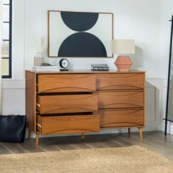Mid-Century Modern Contoured 6 Drawer Dresser - Saracina Home 27 Mid-Century Modern Contoured 6 Drawer Dresser - Saracina Home -Bedroom Home Store GUEST 4f9f1d1c 1d30 433d abee ec047232182c