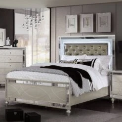 2pc Queen La Mesa Bedroom Set With Nightstand Silver - HOMES: Inside + Out 12 2pc Queen La Mesa Bedroom Set With Nightstand Silver - HOMES: Inside + Out -Bedroom Home Store GUEST 4ff1a668 9fe5 4118 8dd1 8b44371533cf