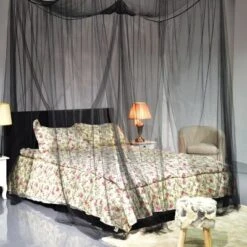 4 Corner Post Bed Canopy Mosquito Net Full Queen King Size Netting Bedding Black 11 4 Corner Post Bed Canopy Mosquito Net Full Queen King Size Netting Bedding Black -Bedroom Home Store GUEST 5139b201 0676 402c 8722 dcd38685fc22