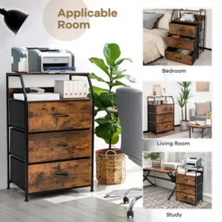 Costway 3 Drawer Dresser W/Top Shelf Storage Tower Cabinet For Bedroom Hallway Nursery 15 Costway 3 Drawer Dresser W/Top Shelf Storage Tower Cabinet For Bedroom Hallway Nursery -Bedroom Home Store GUEST 5199cf1b c861 4e5f 9ce4 e46cf34fd5ab