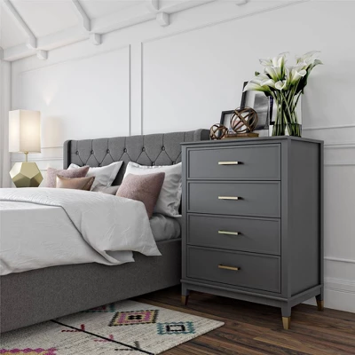 Westerleigh 4 Drawer Dresser Gray - CosmoLiving By Cosmopolitan 3 Westerleigh 4 Drawer Dresser Gray - CosmoLiving By Cosmopolitan