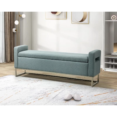 Jorge 59.1" Wide Storage Bench | ARTFUL LIVING DESIGN 16 Jorge 59.1" Wide Storage Bench | ARTFUL LIVING DESIGN - Image 14
