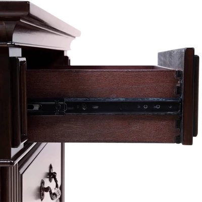 3pc California King Pennings Traditional Bed Set And Nightstand With Chest Dark Walnut - HOMES: Inside + Out 21 3pc California King Pennings Traditional Bed Set And Nightstand With Chest Dark Walnut - HOMES: Inside + Out - Image 19