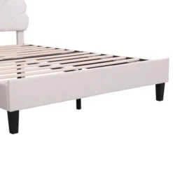 Upholstered Wood Platform Bed With Flower Pattern Velvet Headboard-ModernLuxe 22 Upholstered Wood Platform Bed With Flower Pattern Velvet Headboard-ModernLuxe -Bedroom Home Store GUEST 53fe86a3 31ab 44c2 abe6 2d0235dc4a16