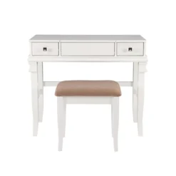 Adler Vanity Set White - Linon 18 Adler Vanity Set White - Linon -Bedroom Home Store GUEST 54bd57e6 88fd 4479 9229 32222feeec28
