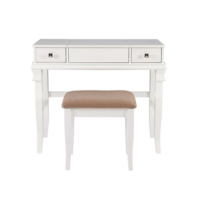 Adler Vanity Set White - Linon 4 Adler Vanity Set White - Linon - Image 3