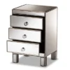 Ewan Mirrored 3 Drawer Nightstand Silver - Baxton Studio 2 Ewan Mirrored 3 Drawer Nightstand Silver - Baxton Studio -Bedroom Home Store GUEST 5540e8ea b787 426f 91ec eb2d5cc96bbb
