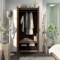Andreasson Wardrobe Closet Distressed Walnut - HOMES: Inside + Out 14 Andreasson Wardrobe Closet Distressed Walnut - HOMES: Inside + Out -Bedroom Home Store GUEST 55421d8e 0399 4bb1 9f96 54028379035a